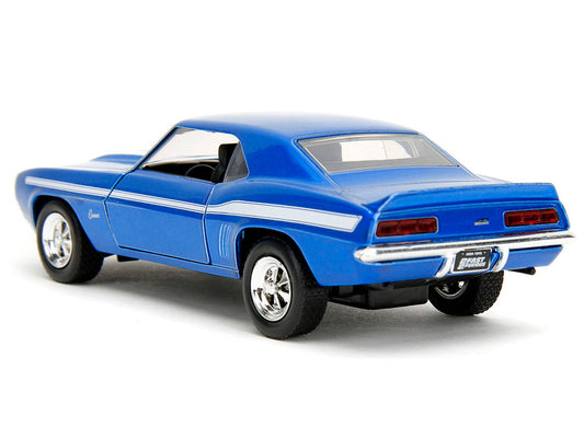 1969 Chevrolet Camaro Blue Metallic with White Stripes "2 Fast 2 Furious" (2003) Movie "Fast & Furious" Series 1/32 Diecast Model Car by Jada by Jada