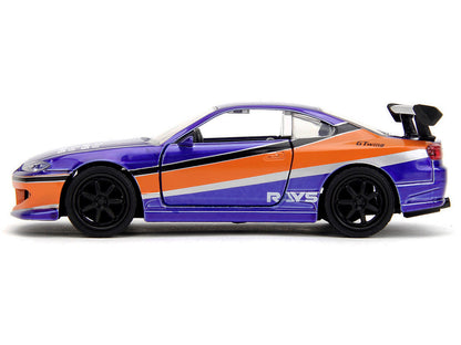 2001 Nissan Silvia S15 RHD (Right Hand Drive) Blue Metallic with Graphics "The Fast and the Furious: Tokyo Drift" (2006) Movie "Fast & Furious" Series 1/32 Diecast Car Model by Jada by Jada