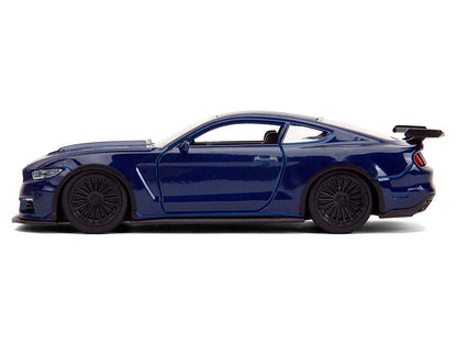 2016 Ford Mustang GT Dark Blue Metallic with White Stripe "F9" (2021) Movie "Fast & Furious" Series 1/32 Diecast Model Car by Jada by Jada