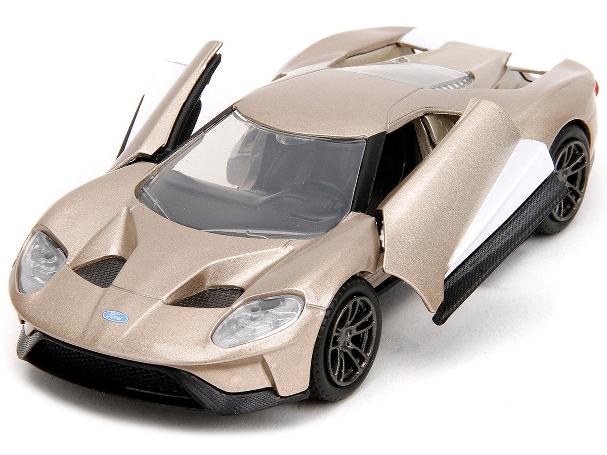 2017 Ford GT Gold Metallic with White Accents "Pink Slips" Series 1/32 Diecast Model Car by Jada by Jada
