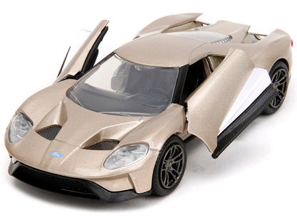 2017 Ford GT Gold Metallic with White Accents "Pink Slips" Series 1/32 Diecast Model Car by Jada by Jada