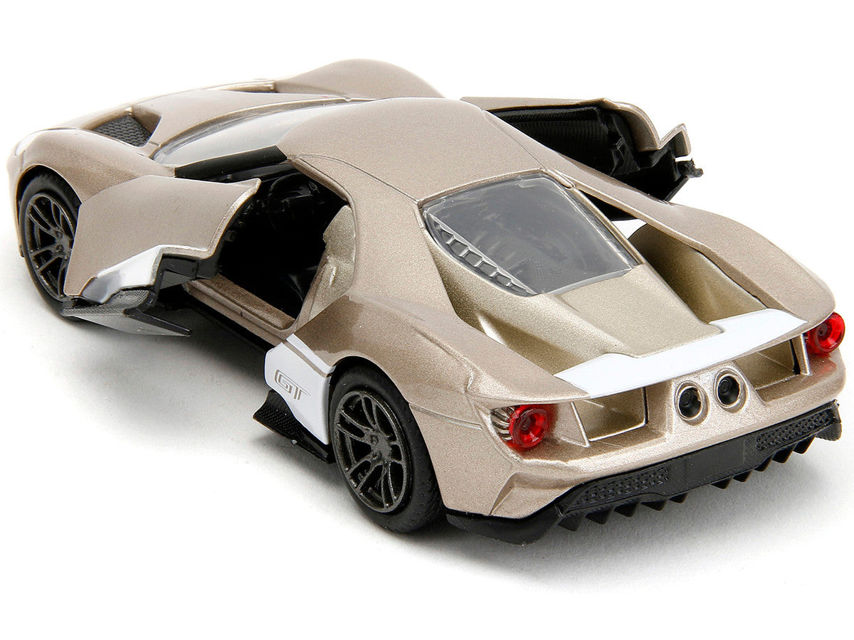 2017 Ford GT Gold Metallic with White Accents "Pink Slips" Series 1/32 Diecast Model Car by Jada by Jada