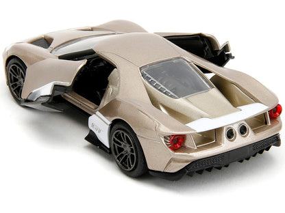 2017 Ford GT Gold Metallic with White Accents "Pink Slips" Series 1/32 Diecast Model Car by Jada by Jada