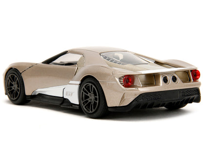 2017 Ford GT Gold Metallic with White Accents "Pink Slips" Series 1/32 Diecast Model Car by Jada by Jada