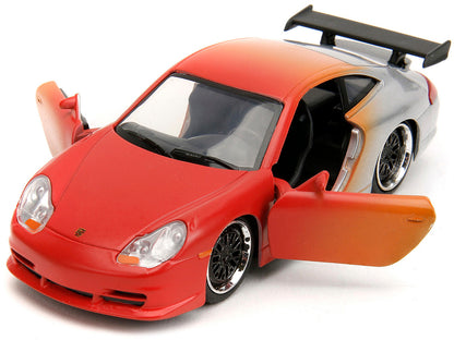 Porsche 911 GT3 RS Matt Orange and Silver Metallic "Pink Slips" Series 1/32 Diecast Model Car by Jada by Jada