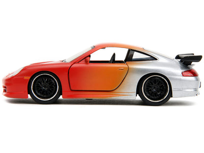 Porsche 911 GT3 RS Matt Orange and Silver Metallic "Pink Slips" Series 1/32 Diecast Model Car by Jada by Jada