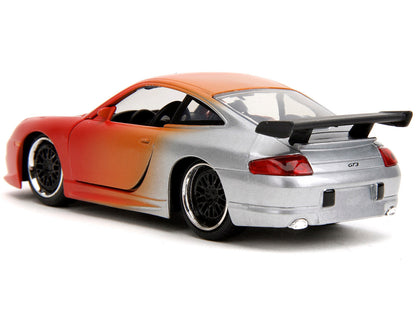 Porsche 911 GT3 RS Matt Orange and Silver Metallic "Pink Slips" Series 1/32 Diecast Model Car by Jada by Jada