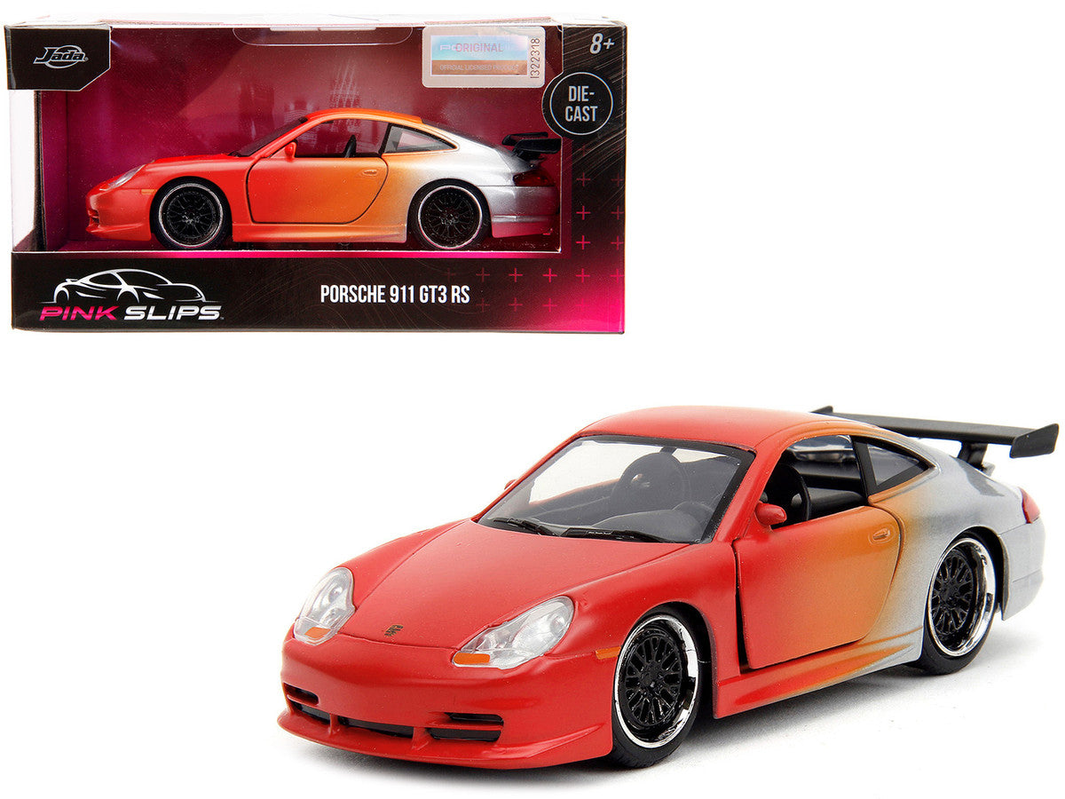 Porsche 911 GT3 RS Matt Orange and Silver Metallic "Pink Slips" Series 1/32 Diecast Model Car by Jada by Jada