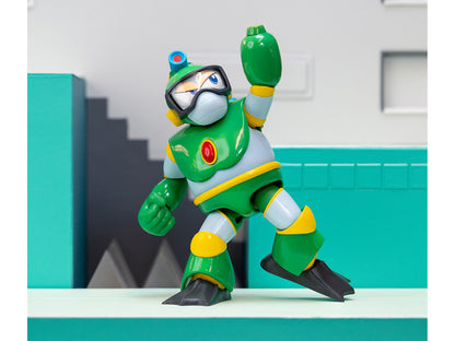 Bubble Man 5" Moveable Figure (Deluxe Version) with Accessories and Alternate Head and Hands "Mega Man" (1987) Video Game Model by Jada by Jada