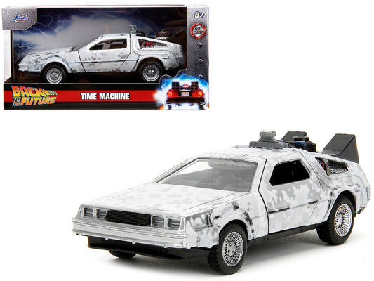 DMC DeLorean Time Machine Brushed Metal (Frost Version) "Back to the Future" (1985) Movie "Hollywood Rides" Series 1/32 Diecast Model Car by Jada by Jada