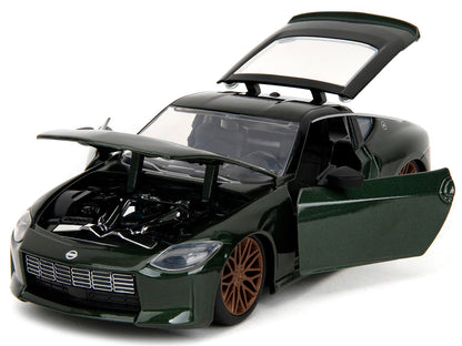2023 Nissan Z Dark Green Metallic with Black Top "Fast X" (2023) Movie "Fast & Furious" Series 1/24 Diecast Model Car by Jada by Jada