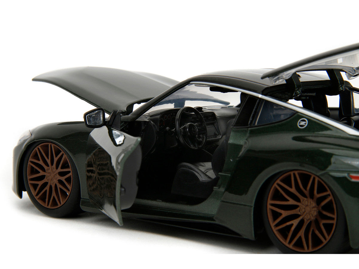 2023 Nissan Z Dark Green Metallic with Black Top "Fast X" (2023) Movie "Fast & Furious" Series 1/24 Diecast Model Car by Jada by Jada