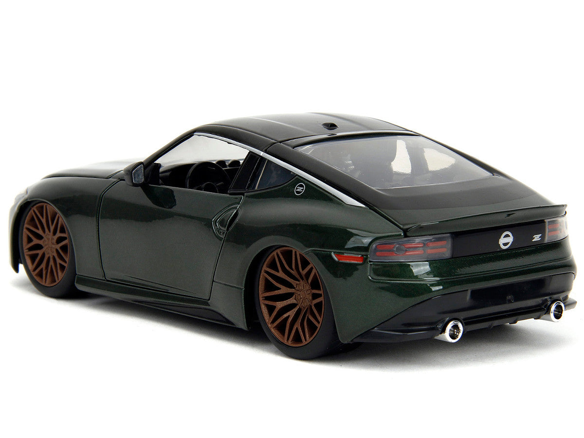 2023 Nissan Z Dark Green Metallic with Black Top "Fast X" (2023) Movie "Fast & Furious" Series 1/24 Diecast Model Car by Jada by Jada