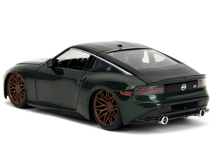 2023 Nissan Z Dark Green Metallic with Black Top "Fast X" (2023) Movie "Fast & Furious" Series 1/24 Diecast Model Car by Jada by Jada