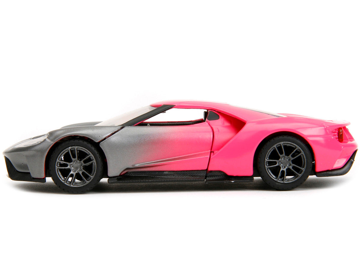 2017 Ford GT Gray Metallic and Pink Gradient "Pink Slips" Series 1/32 Diecast Model Car by Jada by Jada