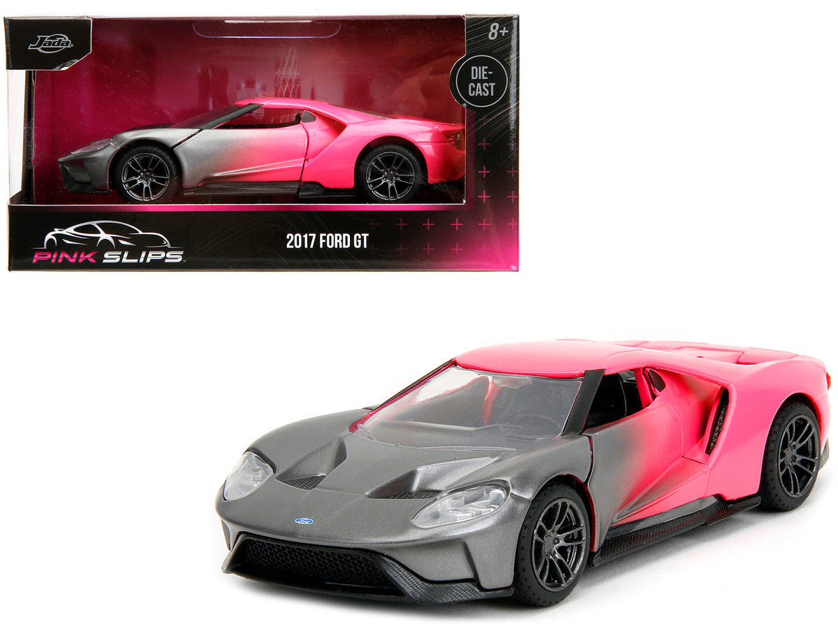 2017 Ford GT Gray Metallic and Pink Gradient "Pink Slips" Series 1/32 Diecast Model Car by Jada by Jada