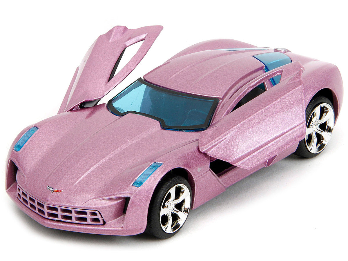 2009 Chevrolet Corvette Stingray Concept Pink Metallic with Blue Tinted Windows "Pink Slips" Series 1/32 Diecast Model Car by Jada by Jada