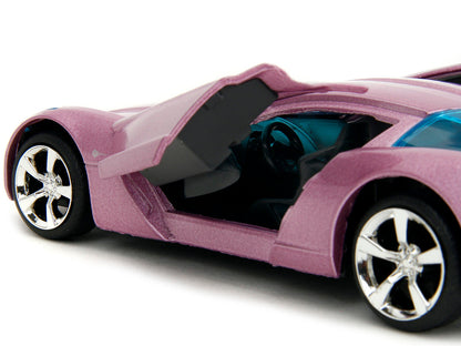 2009 Chevrolet Corvette Stingray Concept Pink Metallic with Blue Tinted Windows "Pink Slips" Series 1/32 Diecast Model Car by Jada by Jada