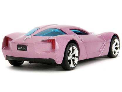 2009 Chevrolet Corvette Stingray Concept Pink Metallic with Blue Tinted Windows "Pink Slips" Series 1/32 Diecast Model Car by Jada by Jada