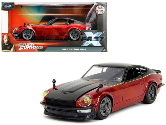 1972 Datsun 240Z Black and Red Metallic with Graphics "Fast X" (2023) Movie "Fast & Furious" Series 1/24 Diecast Model Car by Jada by Jada