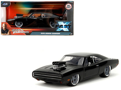 1970 Dodge Charger R/T Black "Fast X" (2023) Movie "Fast & Furious" Series 1/24 Diecast Model Car by Jada by Jada