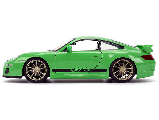 Porsche 911 GT3 (997) Green with Black Accents "Fast X" (2023) Movie "Fast & Furious" Series 1/24 Diecast Model Car by Jada by Jada