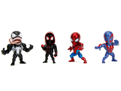 Set of 4 Diecast Figures "Spider-Man" Wave 4 "Metalfigs" Series Diecast Models by Jada by Jada