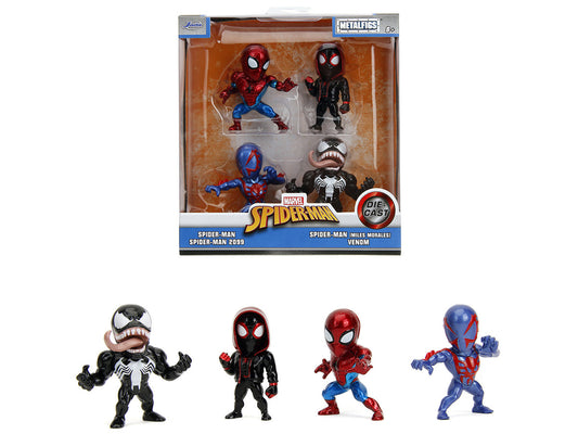 Set of 4 Diecast Figures "Spider-Man" Wave 4 "Metalfigs" Series Diecast Models by Jada by Jada