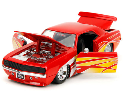 1969 Chevrolet Camaro Red with Graphics "BigTime Muscle" Series 1/24 Diecast Model Car by Jada by Jada