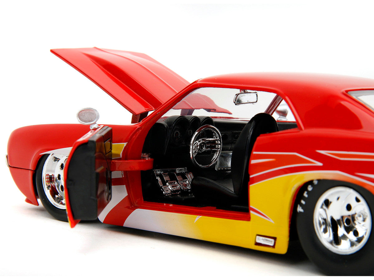 1969 Chevrolet Camaro Red with Graphics "BigTime Muscle" Series 1/24 Diecast Model Car by Jada by Jada
