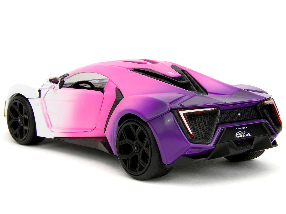 Lykan Hypersport White Pink and Purple Gradient "Pink Slips" Series 1/24 Diecast Model Car by Jada by Jada