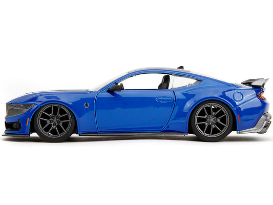 2024 Ford Mustang Dark Horse Blue Metallic with Black and Gray Stripes "Bigtime Muscle" Series 1/24 Diecast Model Car by Jada by Jada