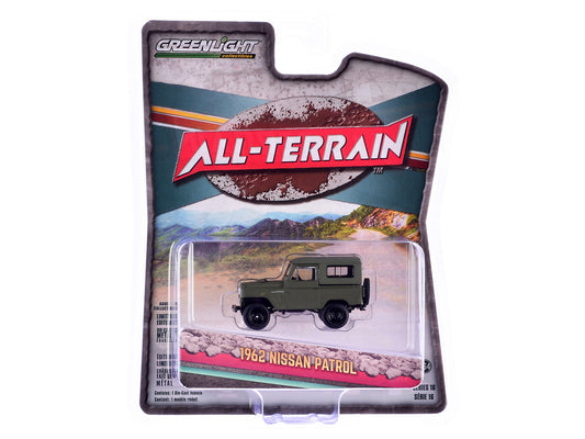 1962 Nissan Patrol Matt Olive Green "All Terrain" Series 16 1/64 Diecast Model Car by Greenlight by Greenlight