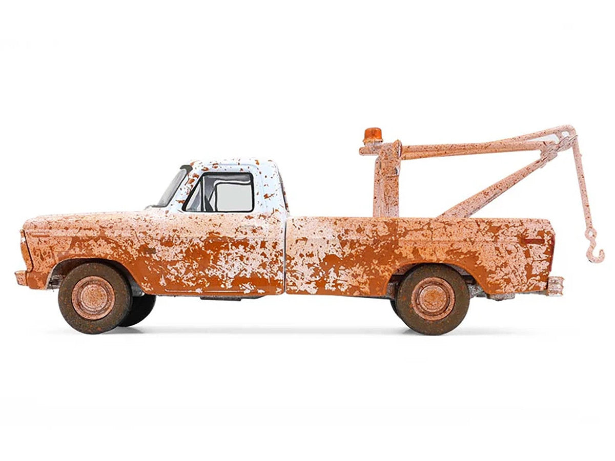 1973 Ford F-100 Tow Truck White (Weathered) "Blue Collar Collection" Series 14 1/64 Diecast Model Car by Greenlight by Greenlight