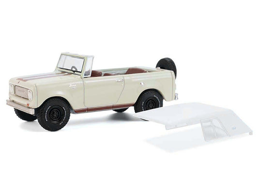 1967 International Scout 800 Sportop Cream with Brown Stripes and White Top "All Terrain" Series 17 1/64 Diecast Model Car by Greenlight by Greenlight