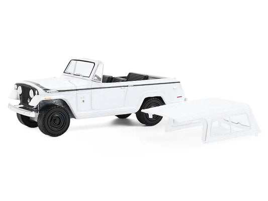1971 Jeep Jeepster Commando White with Black Stripes "All Terrain" Series 17 1/64 Diecast Model Car by Greenlight by Greenlight
