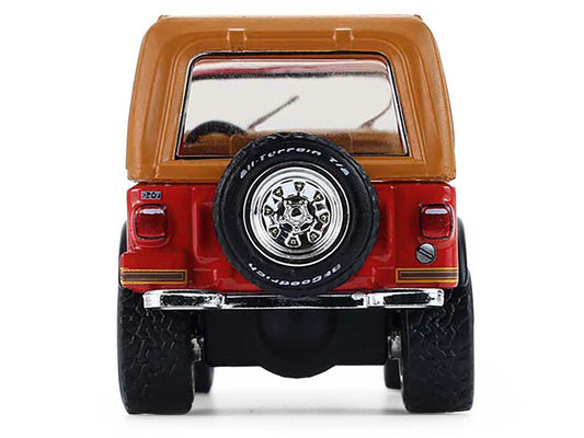 1980 Jeep CJ-7 Laredo Red with Tan Top "All Terrain" Series 17 1/64 Diecast Model Car by Greenlight by Greenlight