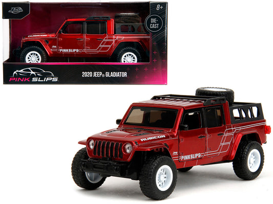 2020 Jeep Gladiator Pickup Truck Candy Red "Pink Slips" Series 1/32 Diecast Model Car by Jada by Jada
