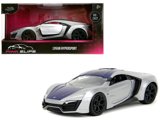 Lykan Hypersport Silver Metallic and Purple "Pink Slips" Series 1/32 Diecast Model Car by Jada by Jada