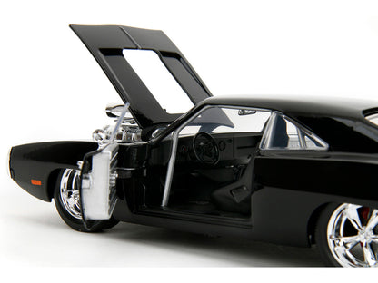 1970 Dodge Charger Black with Race Interior "The Fast and the Furious" (2001) Movie "25 Years of Fast & Furious" Series 1/24 Diecast Model Car by Jada by Jada