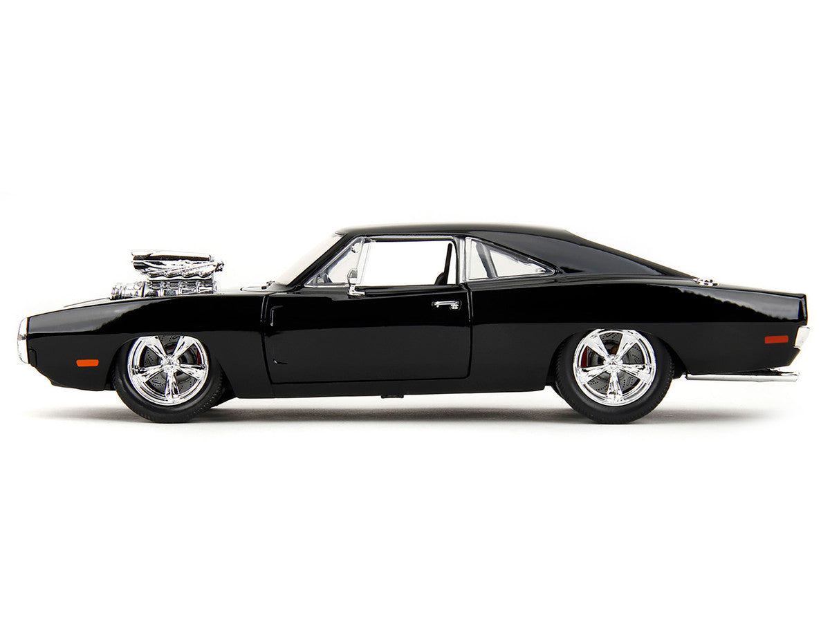 1970 Dodge Charger Black with Race Interior "The Fast and the Furious" (2001) Movie "25 Years of Fast & Furious" Series 1/24 Diecast Model Car by Jada by Jada