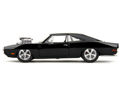 1970 Dodge Charger Black with Race Interior "The Fast and the Furious" (2001) Movie "25 Years of Fast & Furious" Series 1/24 Diecast Model Car by Jada by Jada