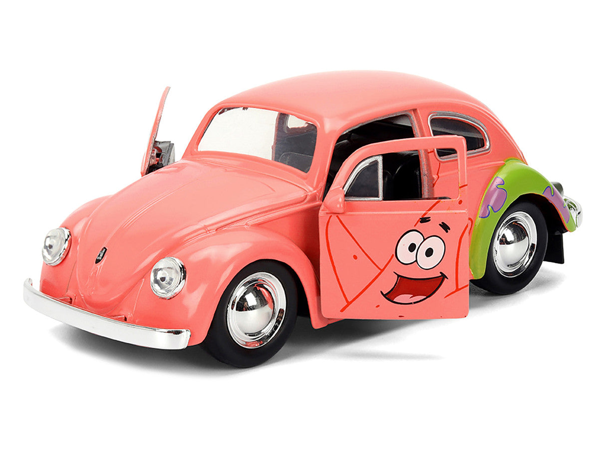 1959 Volkswagen Beetle "Patrick Star" Livery Pink "SpongeBob SquarePants" (1999-Current) TV Series "Hollywood Rides" Series 1/32 Diecast Model Car by Jada by Jada