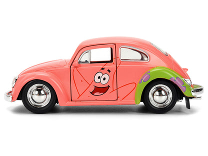 1959 Volkswagen Beetle "Patrick Star" Livery Pink "SpongeBob SquarePants" (1999-Current) TV Series "Hollywood Rides" Series 1/32 Diecast Model Car by Jada by Jada