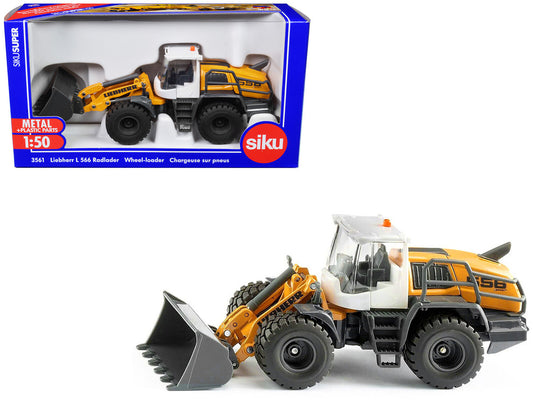 Liebherr L556 Wheel Loader Yellow with White Cabin 1/50 Diecast Model by Siku by SIKU