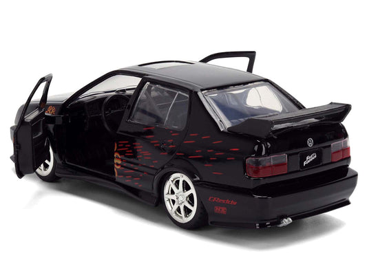 Volkswagen Jetta Black with Graphics "Fast & Furious Remix - 25th Anniversary" Series 1/32 Diecast Model Car by Jada by Jada