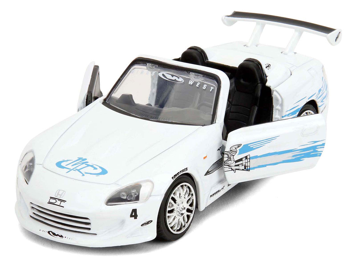2001 Honda S2000 Convertible White with Graphics "Fast & Furious Remix - 25th Anniversary" Series 1/32 Diecast Model Car by Jada by Jada