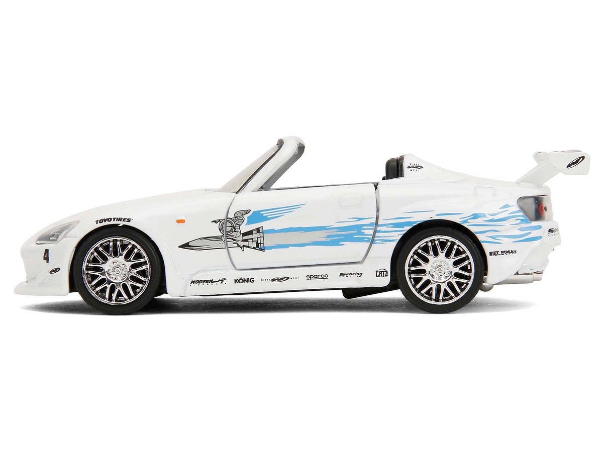 2001 Honda S2000 Convertible White with Graphics "Fast & Furious Remix - 25th Anniversary" Series 1/32 Diecast Model Car by Jada by Jada