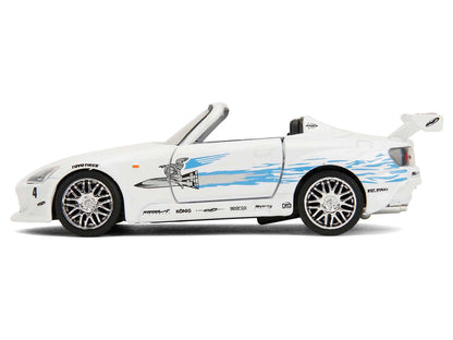 2001 Honda S2000 Convertible White with Graphics "Fast & Furious Remix - 25th Anniversary" Series 1/32 Diecast Model Car by Jada by Jada