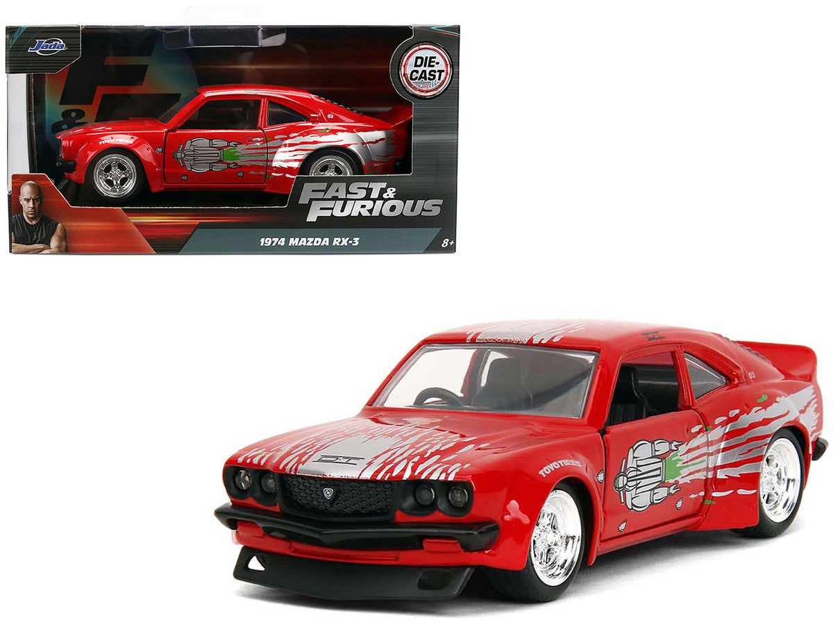 1974 Mazda RX-3 Red with Graphics "Fast & Furious" Series 1/32 Diecast Model Car by Jada by Jada